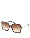 Tom Ford Joanna Butterfly Sunglasses, 59mm In Havana/brown Gradient
