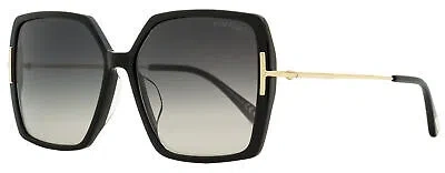 Pre-owned Tom Ford Joanna Butterfly Sunglasses Tf1039 01b Black 59mm Ft1039 In Gray Gradient