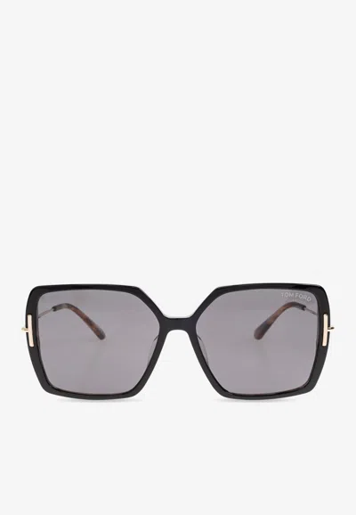 Tom Ford Joanna Oversized Square Sunglasses In Gray