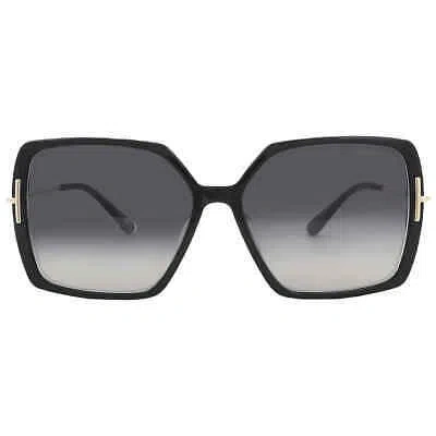 Pre-owned Tom Ford Joanna Smoke Gradient Butterfly Ladies Sunglasses Ft1039 01b 59 In Gray