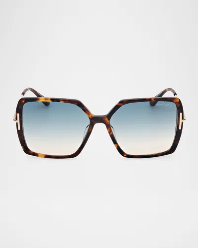 TOM FORD JOANNA SQUARE ACETATE SUNGLASSES