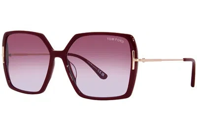 Pre-owned Tom Ford Joanna Tf1039 69z Sunglasses Women's Shiny Bordeaux/red Gradient 59mm
