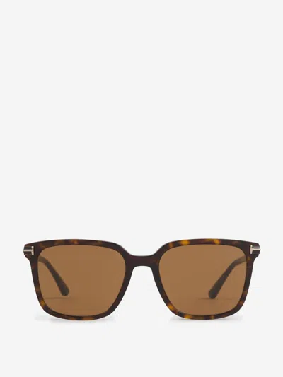 Tom Ford Jochem Rectangular Sunglasses In Brown