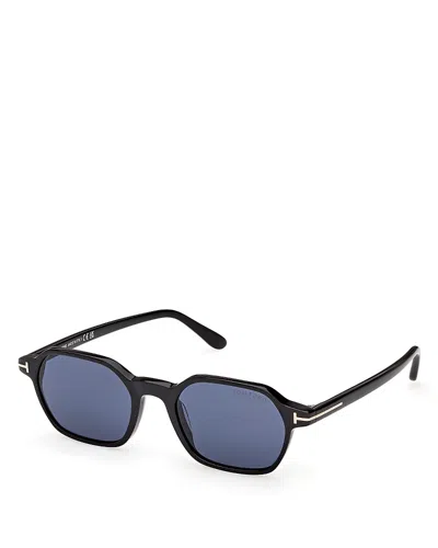 Tom Ford Joey Geometric Sunglasses, 51mm In Black
