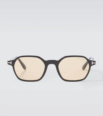 Tom Ford Geometric Ft1301 Sunglasses In Brown
