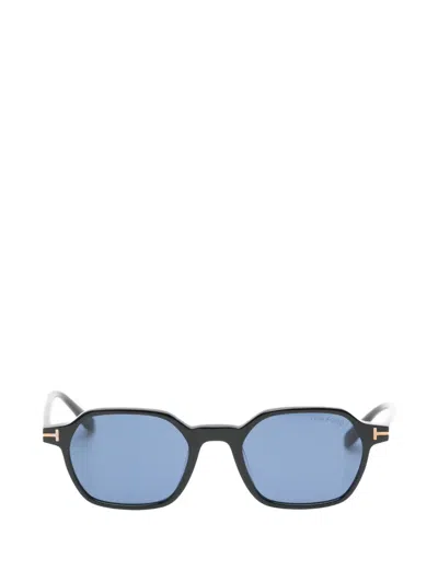 Pre-owned Tom Ford Joey-02 Square-frame Sunglasses In Black