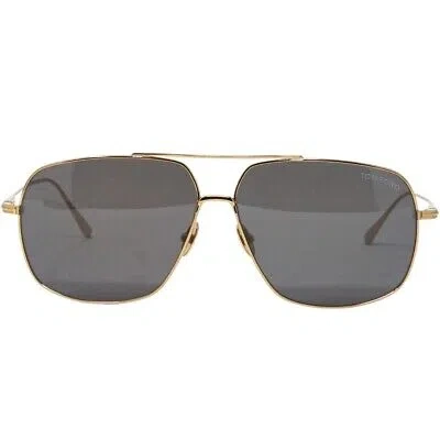 Pre-owned Tom Ford John-02 Ft0746 30a Gold Sunglasses