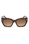 Tom Ford Joni 54mm Gradient Butterfly Sunglasses In Brown