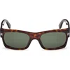 Tom Ford Juan 56mm Rectangular Sunglasses