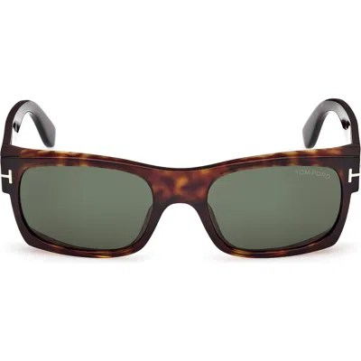 TOM FORD TOM FORD JUAN 56MM RECTANGULAR SUNGLASSES
