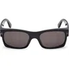 Tom Ford Juan 56mm Rectangular Sunglasses In Black