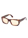 Tom Ford Eyewear Juan Rectangle Frame Sunglasses In Brown