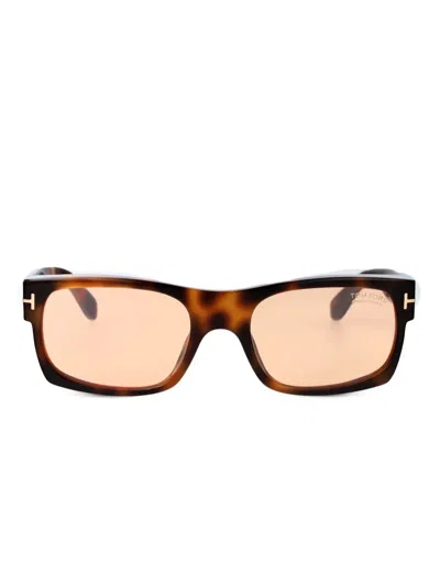 Tom Ford Juan Rectangular Sunglasses In Multi