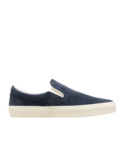 Tom Ford Suede Slip-on Sneakers With Elastic Side Panels In Blue