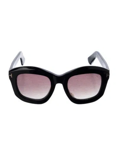 Pre-owned Tom Ford Julia 02 Oversize Sunglasses In Black
