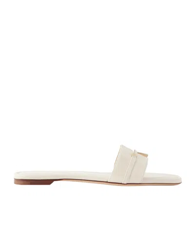Tom Ford Julianne Patent Leather Flats In White