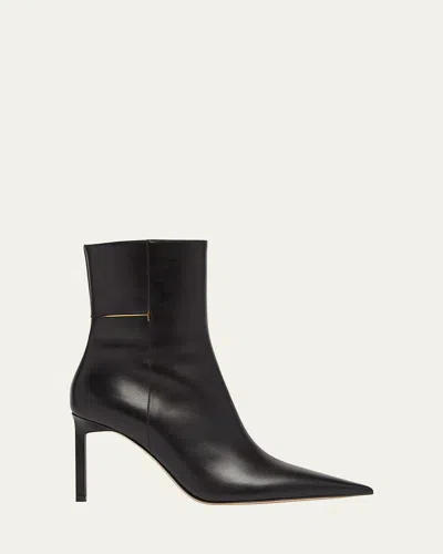 Tom Ford Julianne T Detail Soft Calf Leather Booties In Black