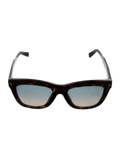 Pre-owned Tom Ford Julie Cat-eye Sunglasses In Brown
