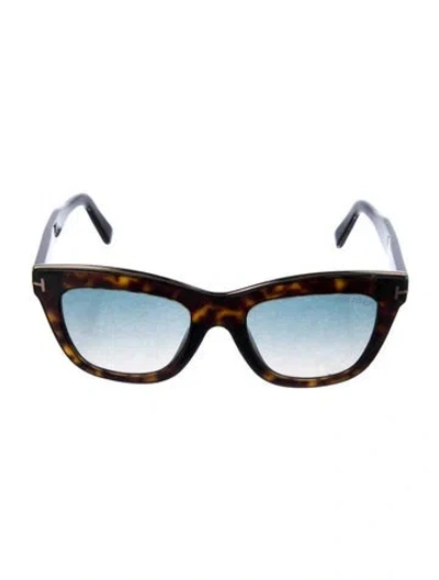 Pre-owned Tom Ford Julie Cat-eye Sunglasses In Brown