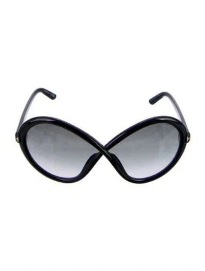 Pre-owned Tom Ford Juliet Oversize Sunglasses In Black