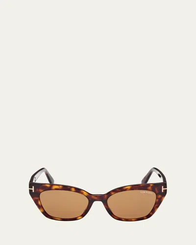 Tom Ford Eyewear Cat In Havana/brown