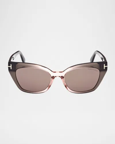Tom Ford Juliette Acetate Cat-eye Sunglasses In Multi