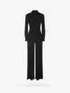 Tom Ford Stretch Satin Long Jumpsuit In Black