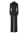 Tom Ford Stretch Satin Long Jumpsuit In Black