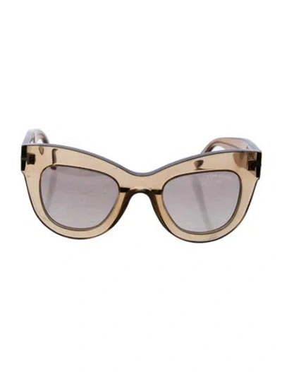 Pre-owned Tom Ford Karina-02 Oversize Sunglasses In Brown