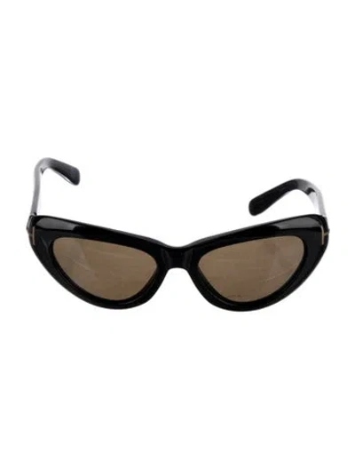 Pre-owned Tom Ford Katrine Cat-eye Sunglasses In Black
