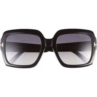 Tom Ford Kaya 54mm Polarized Gradient Square Sunglasses In Purple