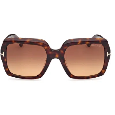 Tom Ford Kaya 54mm Square Sunglasses In Brown