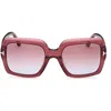 Tom Ford Kaya Beveled Acetate Square Sunglasses In Pink