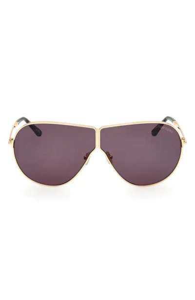 TOM FORD TOM FORD KEATING 71MM OVERSIZE PILOT SUNGLASSES