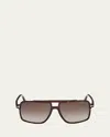 Tom Ford Kemp Aviator Sunglasses In Dhav/smkg