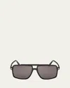 Tom Ford Kemp Aviator Sunglasses In Sblk/smk