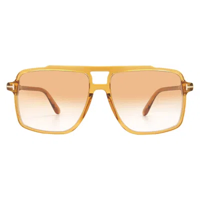 Tom Ford Kemp 59mm Navigator Sunglasses In Yellow