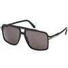 Tom Ford Eyewear Kemp Pilot Frame Sunglasses In Black