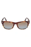 Tom Ford Kendel 54mm Square Sunglasses In Vintage Havana To Light Havana