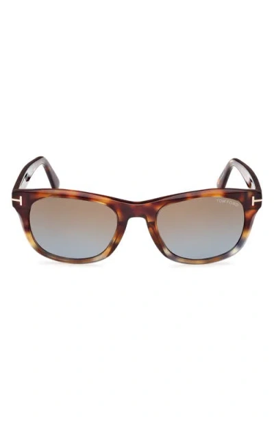 Tom Ford Kendel 54mm Square Sunglasses In Vintage Havana To Light Havana