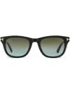 Tom Ford Kendel Rectangle-frame Sunglasses In Black