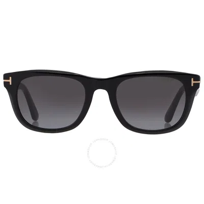 Tom Ford Kendel Smoke Gradient Square Unisex Sunglasses Ft1076 01b 54 In Black