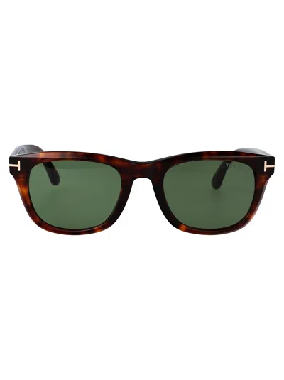 Tom Ford Kendel Sunglasses In 54n Avana Rossa / Verde