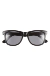 Tom Ford Men's Kevyn Polarized Acetate Square Sunglasses In Shiny Black / Smoke