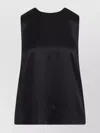 Tom Ford Elegantly Crafted Silk Charmeuse Top In Black