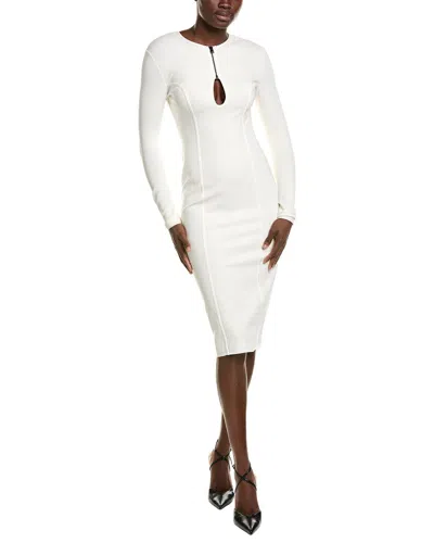 Tom Ford Keyhole Sheath Dress In White