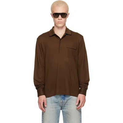 Tom Ford Khaki Cotton Silk Piquet Polo