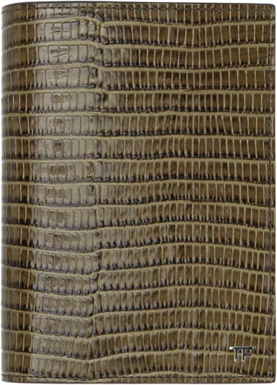Tom Ford Khaki T Line Passport Holder