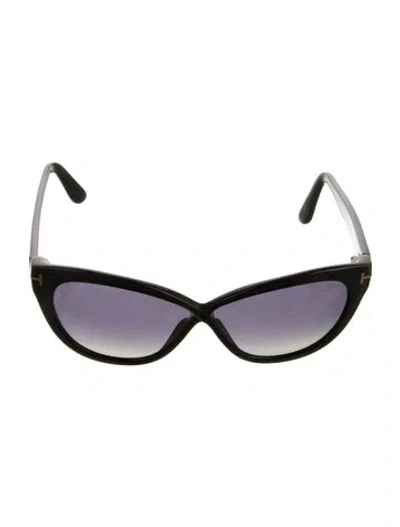 Pre-owned Tom Ford Kira Cat-eye Sunglasses In Black
