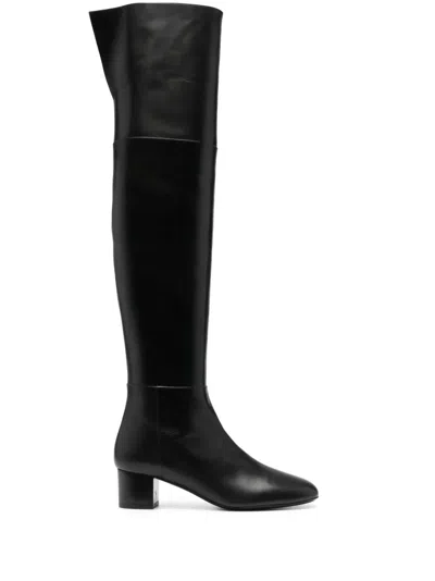 Tom Ford Knee-high 60mm Leather Boots In Schwarz
